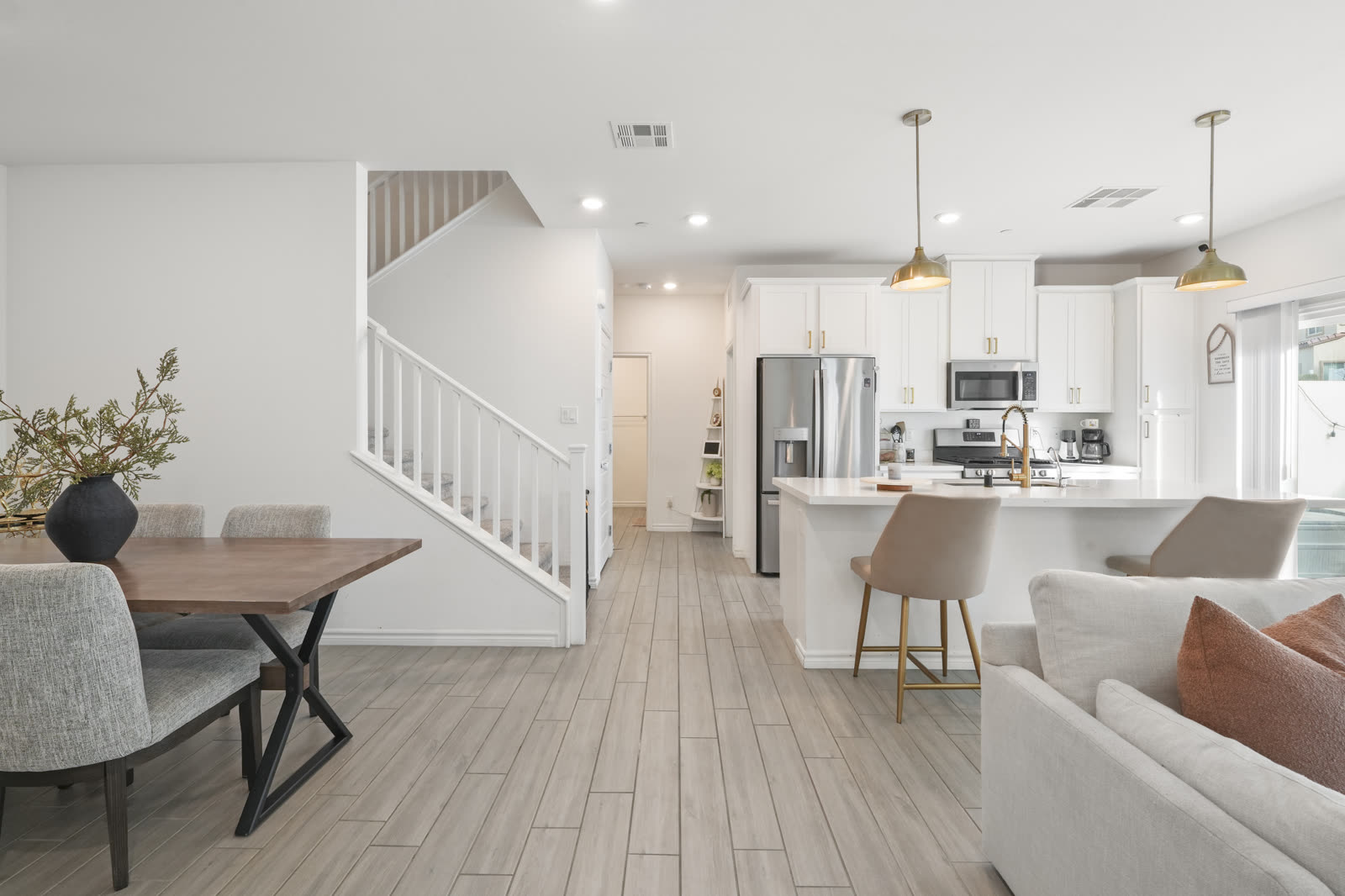 Open-concept kitchen and living room